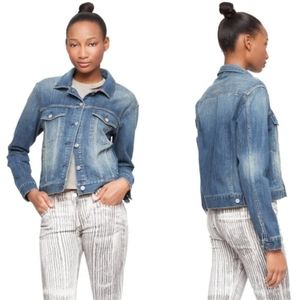 Paper Denim & Cloth Semi Cropped Jean Jacket